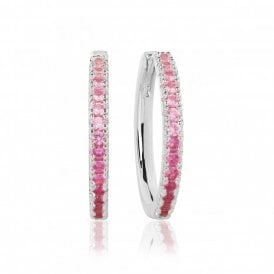 Ellera Grande Pink Hoop Earrings SJ-E2869-GPK