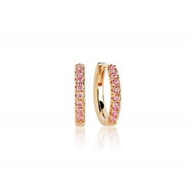 Ellera Medio 18k Gold Plated Pink Zirconia SJ-E2859-PK 