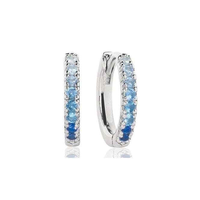Sif Jakobs Ellera Medio Blue Hoop Earrings SJ-E2859-GBL