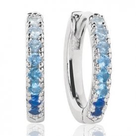 Ellera Medio Blue Hoop Earrings SJ-E2859-GBL