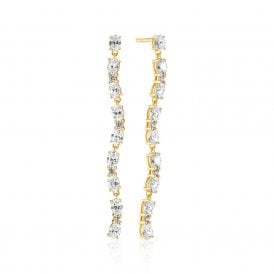 Ellera Ovale Tredici Earrings SJ-E2419-CZ-YG