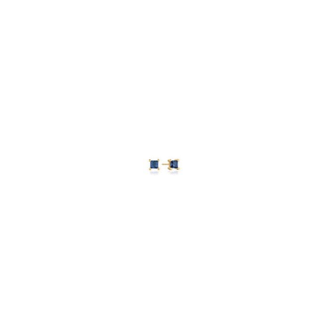 Sif Jakobs Ellera Quadrato Gold Plated Blue Studs SJ-E42277-BLCZ-YG