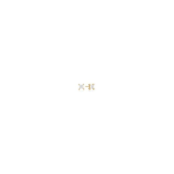 Sif Jakobs Ellera Quadrato Gold Plated Studs SJ-E42277-CZ-YG