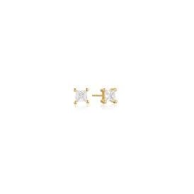 Ellera Quadrato Gold Plated Studs SJ-E42277-CZ-YG