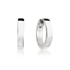 Ellera Silver Planura Hoop Earrings SJ-E12018-SS 
