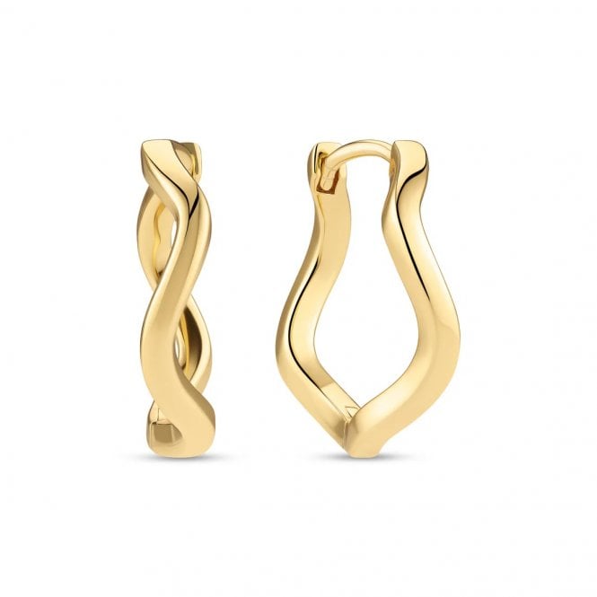 Sif Jakobs Ellera Waves Pianura Grande Hoop Earrings SJ-E3869-YG