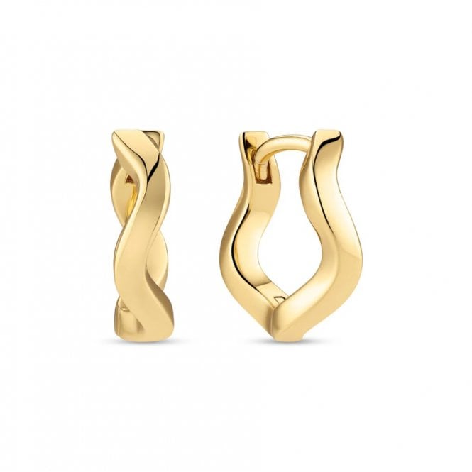 Sif Jakobs ELLERA WAVES PIANURA MEDIO HOOP EARRINGS SJ-E3859-YG