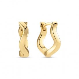ELLERA WAVES PIANURA MEDIO HOOP EARRINGS SJ-E3859-YG