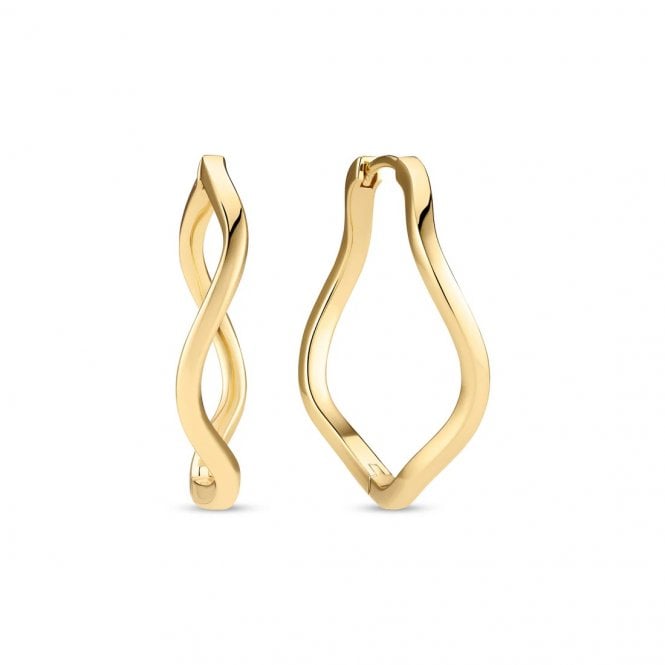 Sif Jakobs Ellera Waves Pianura X-Grande Hoop Earrings SJ-E3879-YG
