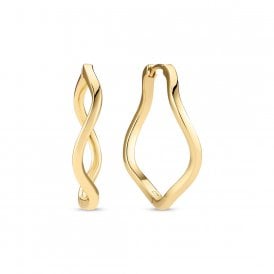 Ellera Waves Pianura X-Grande Hoop Earrings SJ-E3879-YG