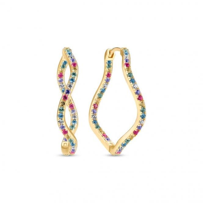 Sif Jakobs Ellera Waves X-Grande Multi Hoop Earrings SJ-E3879-XCZ
