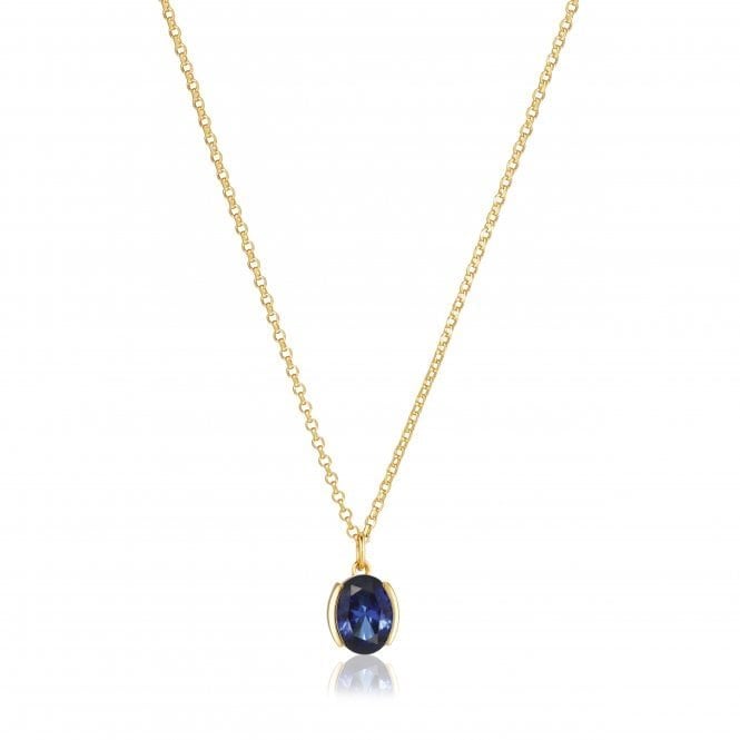 Sif Jakobs Ellisse Carezza Blue Necklace SJ-N2353-BLCZ-YG
