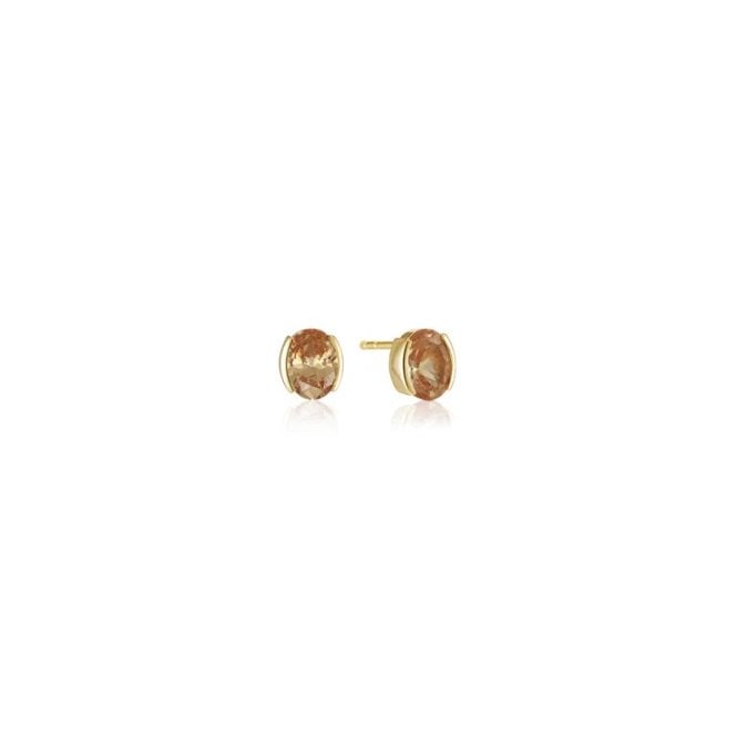 Sif Jakobs Ellisse Carezza Stud Earrings SJ-E2350-CHCZ-YG