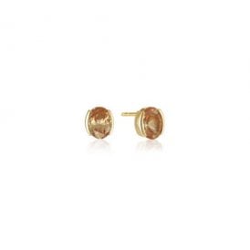 Ellisse Carezza Stud Earrings SJ-E2350-CHCZ-YG