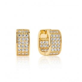 Matera 18k Gold Plated White Zirconia SJ-E1063-CZ