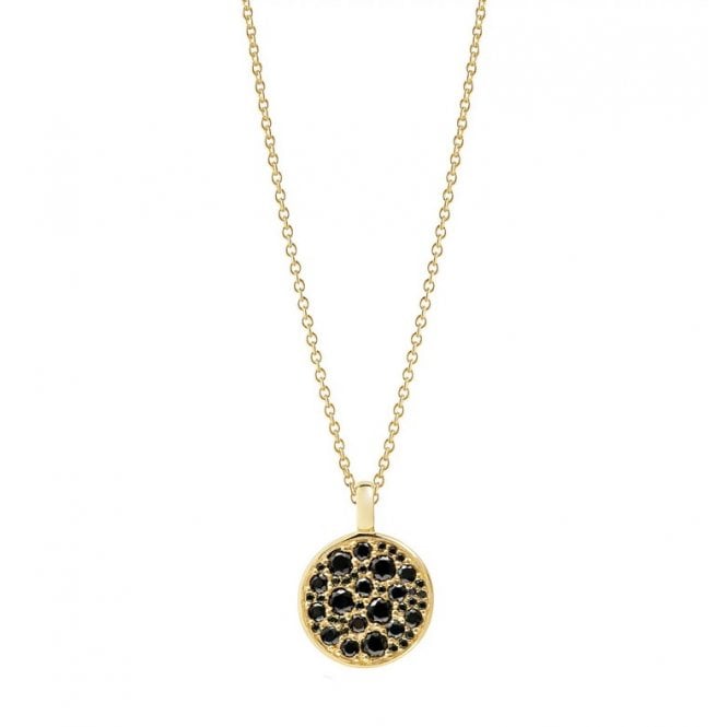 Sif Jakobs Novara 18k Gold Plated Black Zirconia SJ-P1036-BK-YG