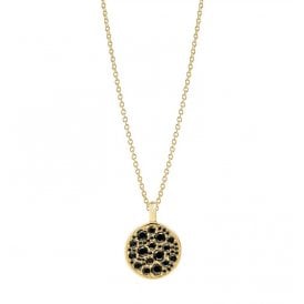  Novara 18k Gold Plated Black Zirconia SJ-P1036-BK-YG