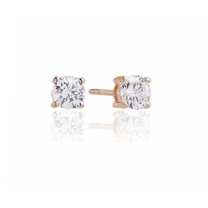 Sif Jakobs Princess Round Rose Gold Plated Earrings SJ-E7MMRD-CZ(RG)