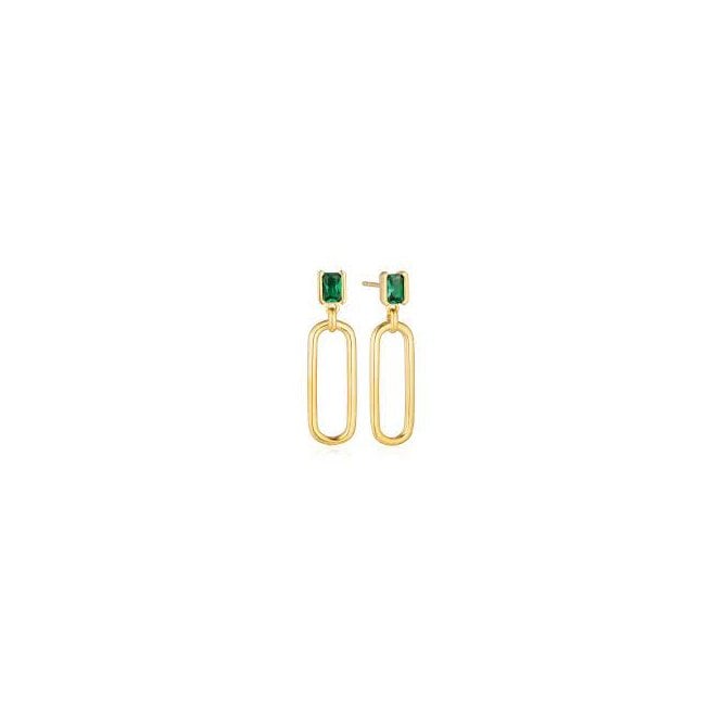 Sif Jakobs Roccanova Lungo 18ct Yellow Gold Plated Hoop Earrings SJ-E42256-GCZ-YG