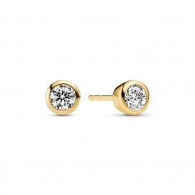 Sardinien Uno Stud Earrings SJ-E2630-CZ-YG YGP
