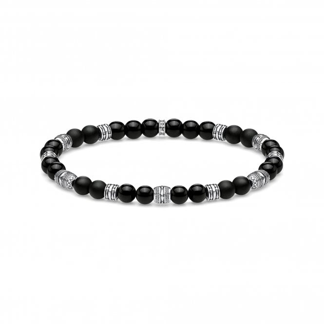 Silver & Obsidian Lucky Braclet A1924-704-11