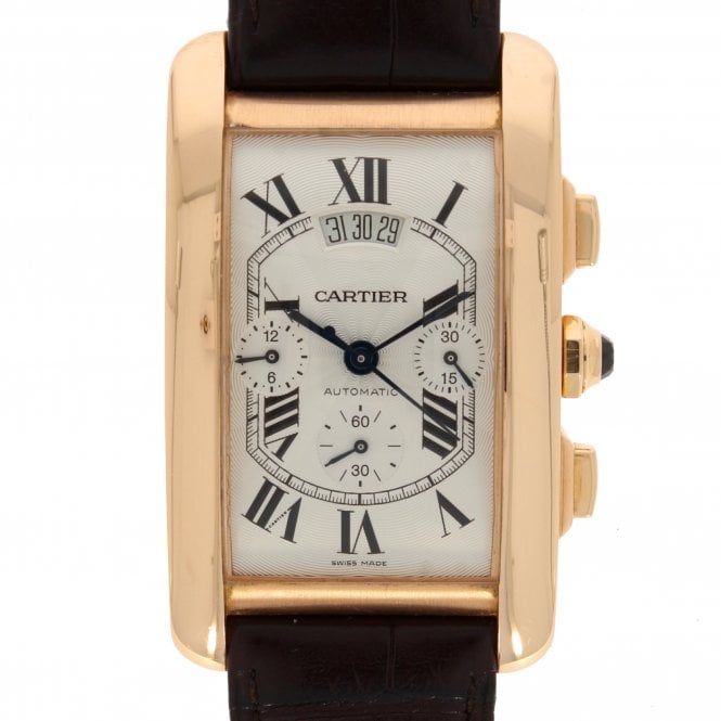 Sold Gents Cartier Tank Americaine XL Chronograph W2609356