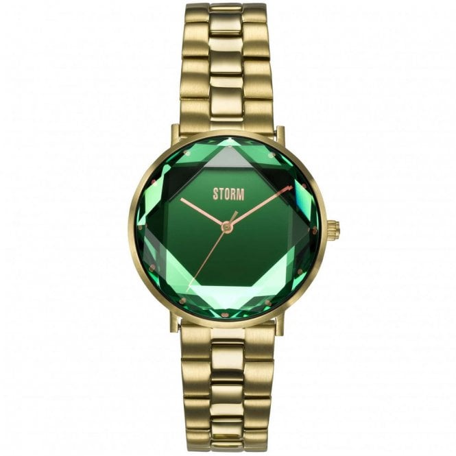 Storm Ladies Elexi Gold Lazer Green Watch 47504GD/GR
