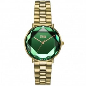 Ladies Elexi Gold Lazer Green Watch 47504GD/GR