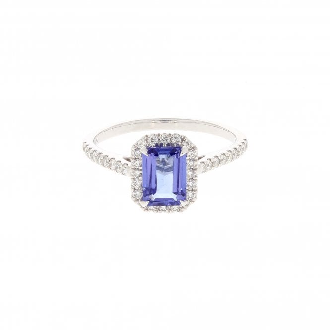 Tanzanite 0.31 Carat G - H Colour SI1 Clarity 9ct White Gold Ring