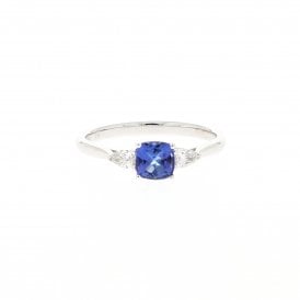 0.59 Carat 0.14ct Pear Cut Diamonds 9ct White Gold Diamond 3 Stone Ring