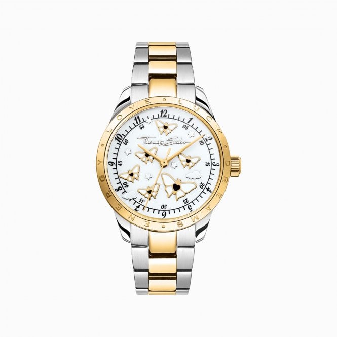 Thomas Sabo Bicolour Ladies Watch with Butterflies WA0433-291-202-34MM