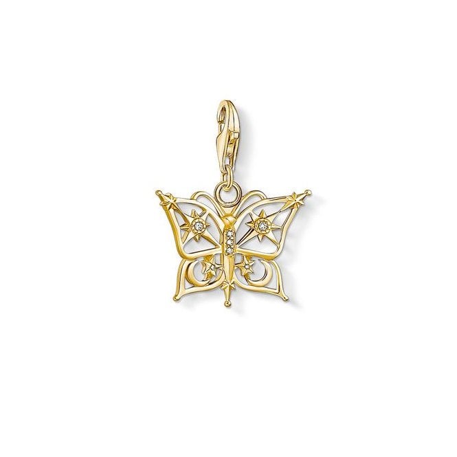 Thomas Sabo Butterfly Moon & Star Charm 1853-414-14 