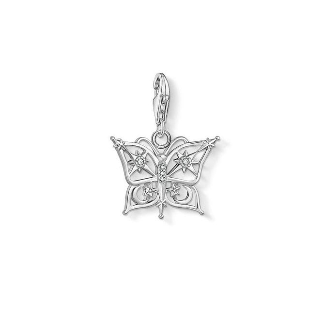 Thomas Sabo Butterfly Moon & Star Charm Silver 1852-051-14
