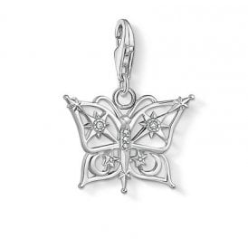 Butterfly Moon & Star Charm Silver 1852-051-14