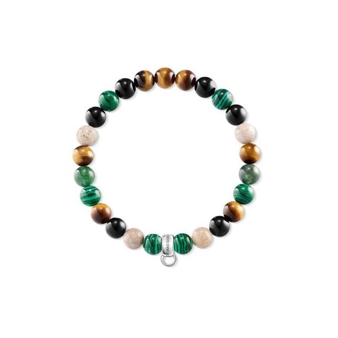 Thomas Sabo Charm Bracelet Brown Green White 15.5cm X0217-947-7