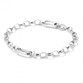 Charm Bracelet with Connect Link Silver C1202-001-21-L19 19cm