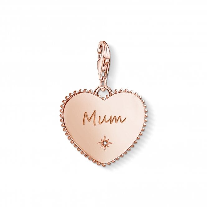 Thomas Sabo Charm Pendant Heart Mum Rose Gold 1688-416-40
