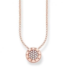 Classic Pave Rose Plated Necklace KE1491-416-14-L45  
