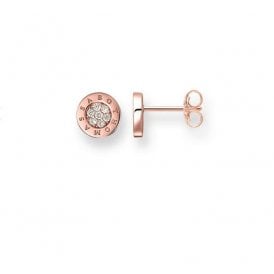 Classic Pave Studs Rose Gold Plated H1820-416-14