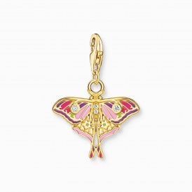 Colourful Moth & White CZ Charm 2209-565-7