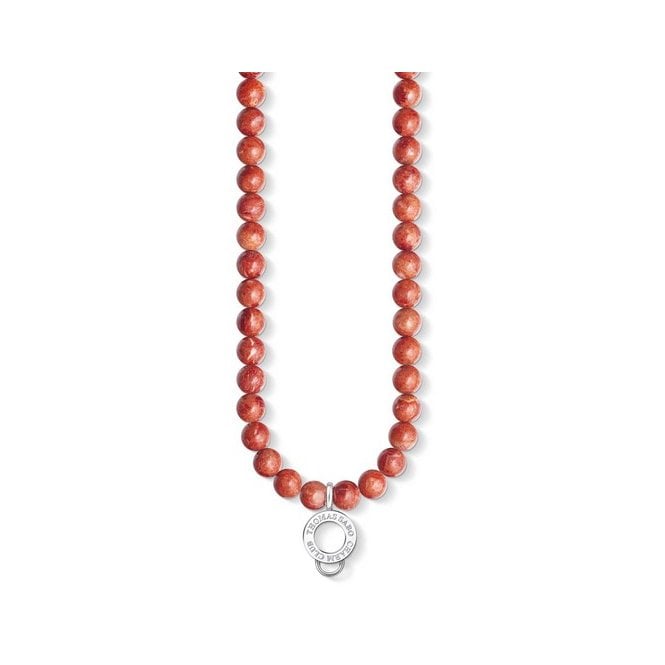 Thomas Sabo Coral Bead Charm Club Necklace X0236-015-10-L60 