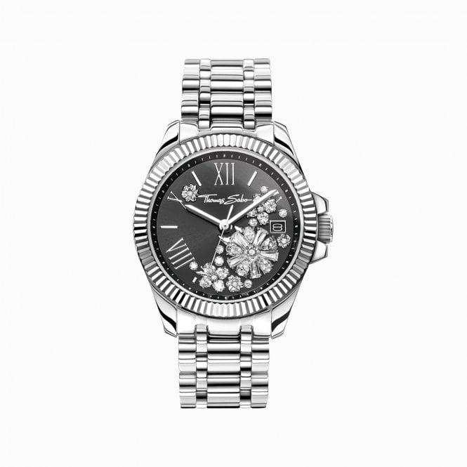 Thomas Sabo Divine Black & Flowers WCZ Dial WA0421-201-201-33MM