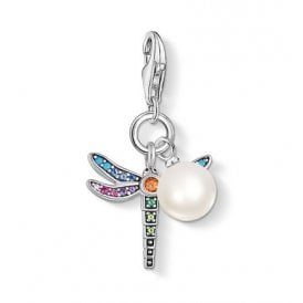Dragonfly & Pearl Silver Charm 1833-340-7 