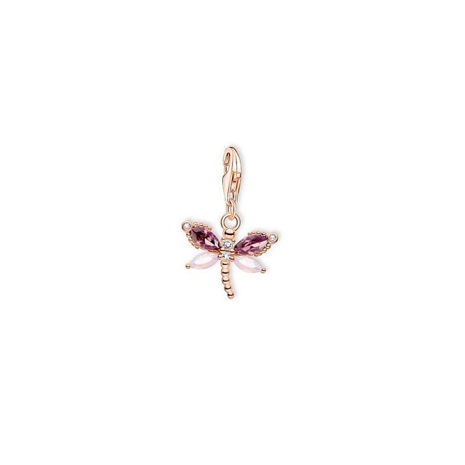 Thomas Sabo Dragonfly Pendant Charm Rose Gold Plated 1873-323-7 