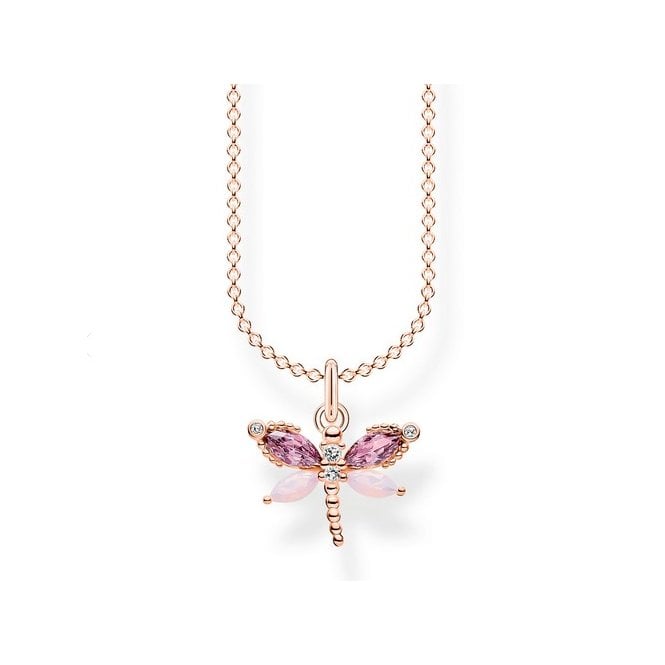 Thomas Sabo Dragonfly Pink Pendant Necklace KE2096