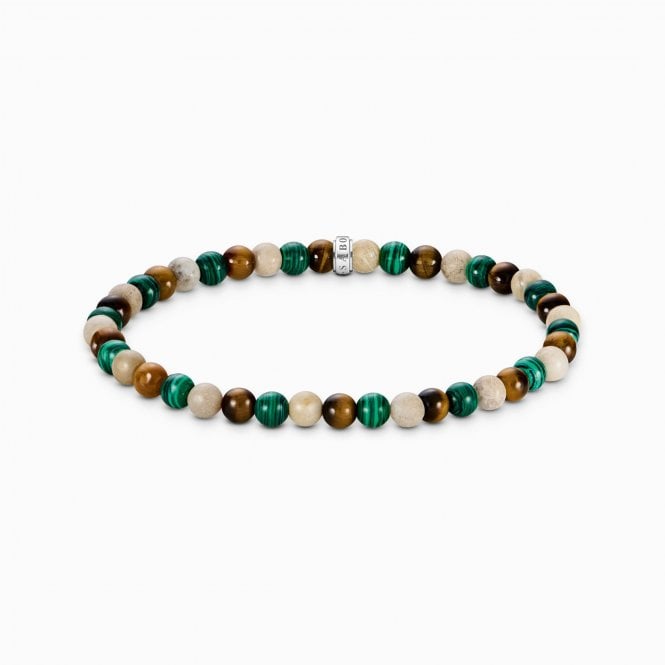 Thomas Sabo Earth & Green Beaded Bracelet A2183-468-7-L17