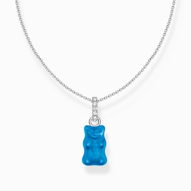 Thomas Sabo Haribo Silver Necklace Blue Goldbears Pendant with Zirconia KE2209-052-1-L45