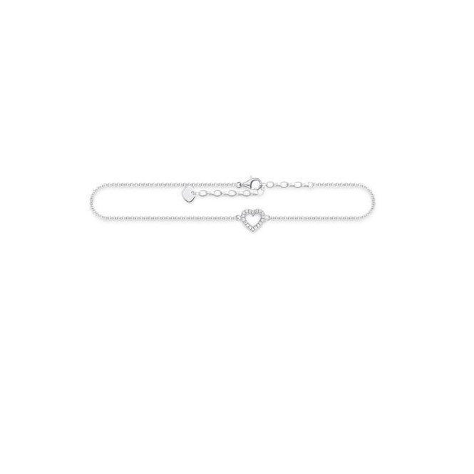 Thomas Sabo Heart Anklet Silver 27cm AK0007-061-14-L27 