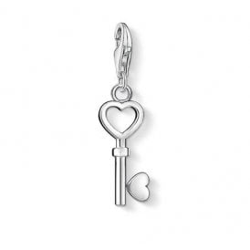 Heart Key Silver Charm 0888-001-12