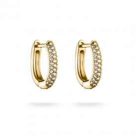 Hoop Earrings with White Zirconia CR779-M01-14
